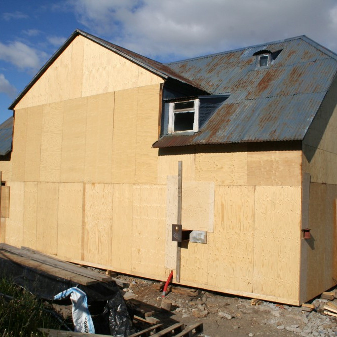 Húsið tilbúið til flutnings